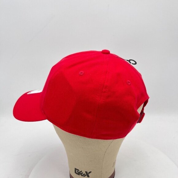 Nike Tennis 1 Size Red White Cotton Embroidered Baseball Cap Hat - Picture 4 of 11